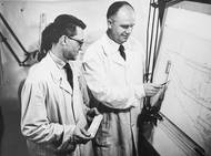 Základní koncepci navrhl hlavní inženýr projektu Augustin Ulrich, kterého vystřídal v roce 1956 Jindřich Šiman (na fotografii vpravo).