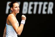 "Nemyslím si, že by to dneska bylo bůhvíjak kvalitní. V některých chvílích jsem zahrála líp, což se mi minulý týden nepovedlo, a ona nehrála tak dobře jako minulý týden. Druhý set byl rozhodně lepší. Snad na to v příštím kole navážu," řekla Plíšková na tiskové konferenci zveřejněné na webu turnaje.