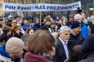 Petr Pavel na mítinku v Ostravě před druhým kolem prezidentských voleb, 19. ledna 2023.