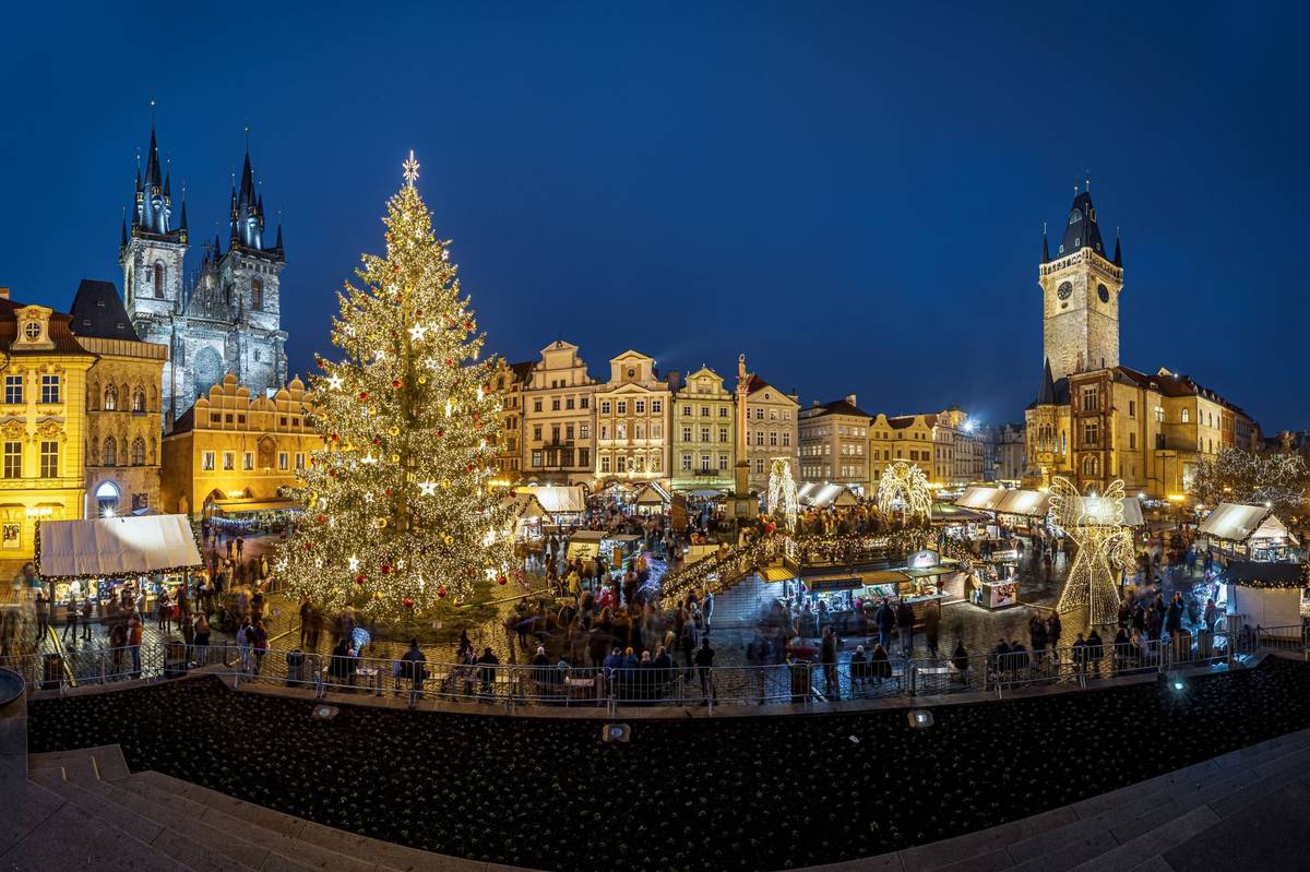 Vánoce na Staroměstském náměstí.