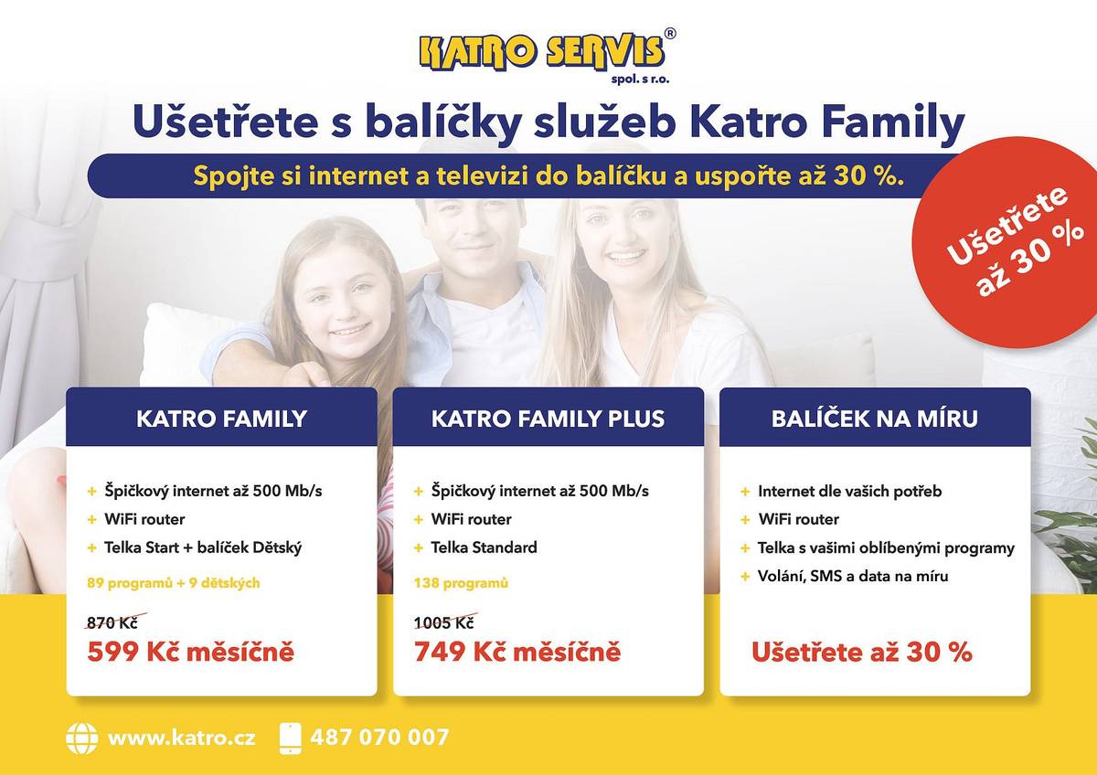 V příloze najdete nabídku firmy Katro Servis Semily s.r.o. na zvýhodněné balíčky služeb.