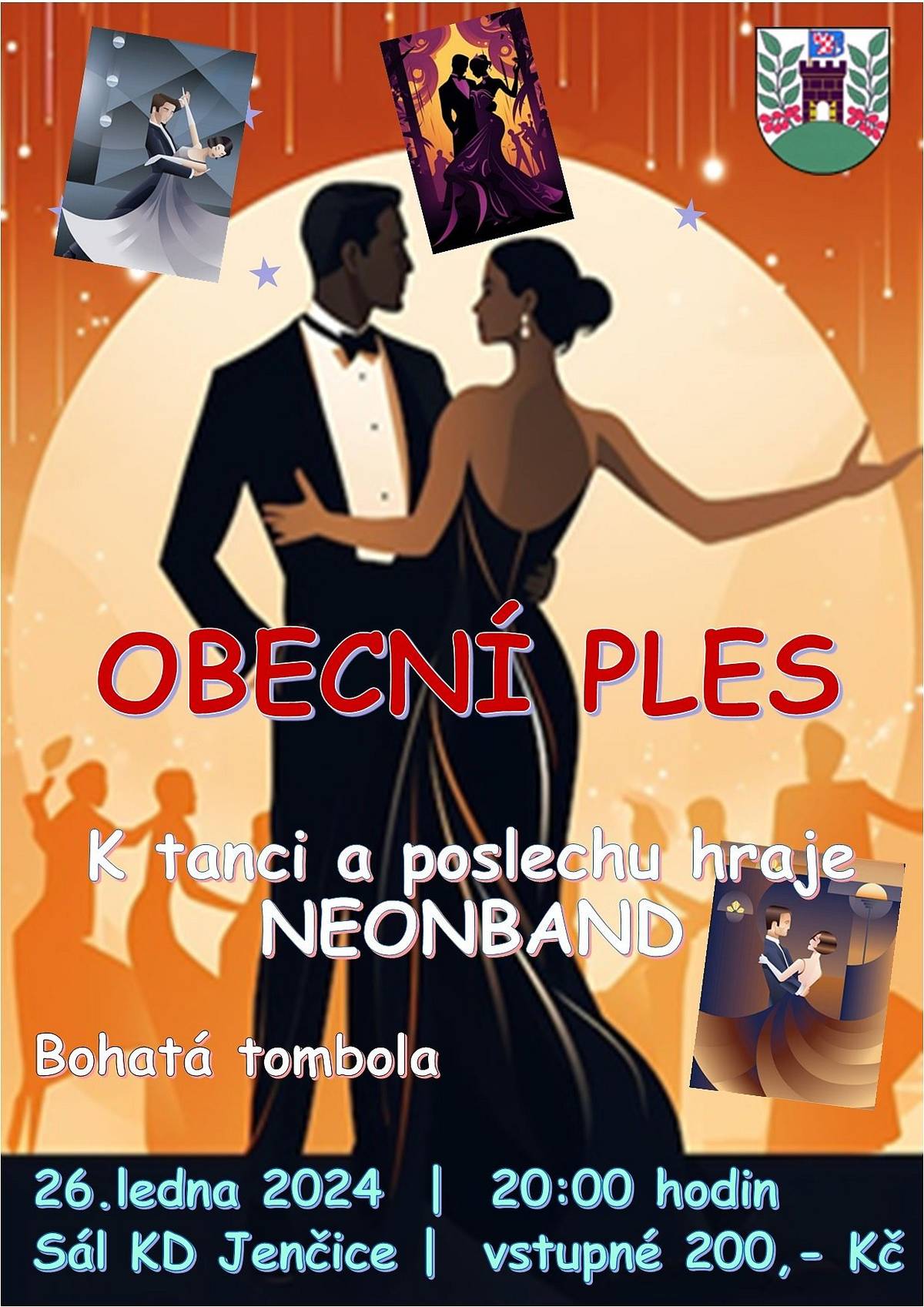 Zastupitelstvo obce Jenčice vás srdečně zve na Obecní ples,který se bude konat v pátek 26.1.2024 od 20 hodin na sále kulturního domu.