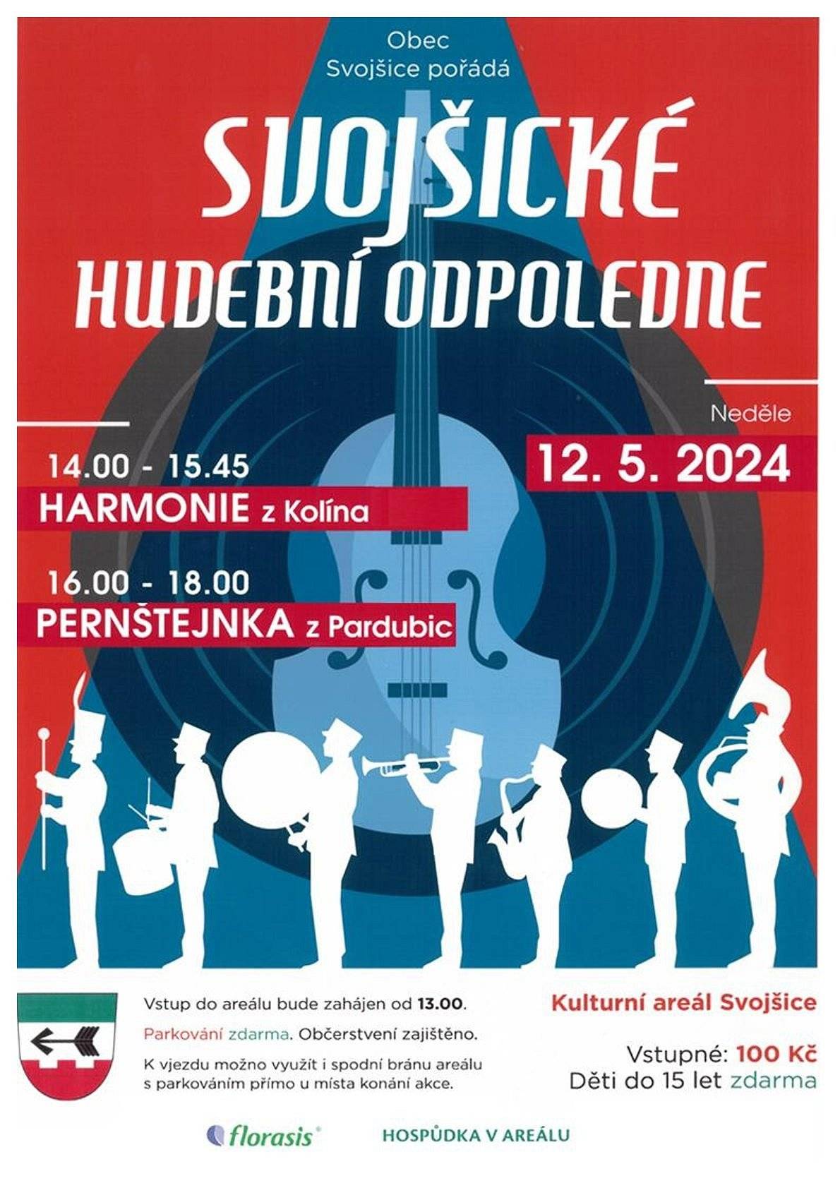 Obec Svojšice Vás srdešně zve  dne 12. května 2024  na"Hudební odpoledne".