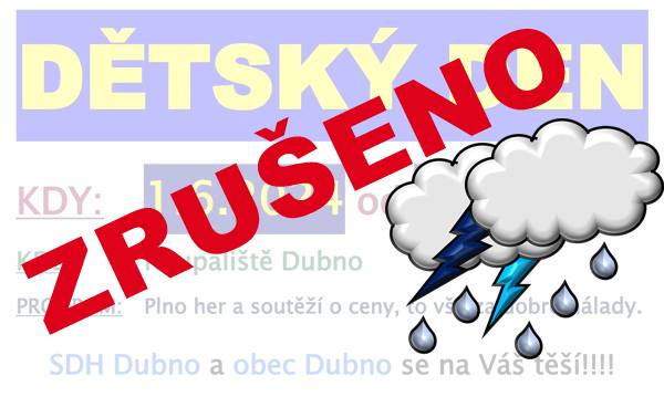Z důvodu velmi nepříznivé předpovědi počasí byla akce v původním termínu 1.6.2024 ZRUŠENA!

O novém termínu, na který se akce přesová, budeme včas informovat. Doufáme, že se nám podaří najít slunečný víkend tak, aby si celou akci užili děti i rodiče naplno.

Děkujeme za pochopení

Pavel Šnobl 
místostarosta