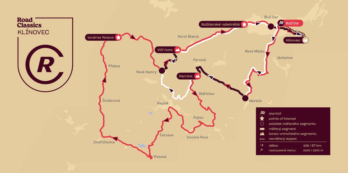 Dne 3.8.2024 bude komunikace Nejdek – Černava – Tatrovice – Vřesová od 12:00 do 13:30 h zcela uzavřena z důvodu konání cyklistického závodu Road Classics KLÍNOVEC 2024
V tento den bude probíhat omezení dopravy nejen u nás ale i v dalších místech našeho kraje https://www.roadclassics.cz/propozice/klinovec
Proto prosím zvažte svou cestu a v uvedený čas a přijďte raději fandit projíždějícím závodníkům. Třeba se zapojí i místní cyklisté, stále je možnost registrace na uvedených stránkách, jedná se o 106 km nebo zkrácená verze 57 km (to ale nepojedete přes Černavu)