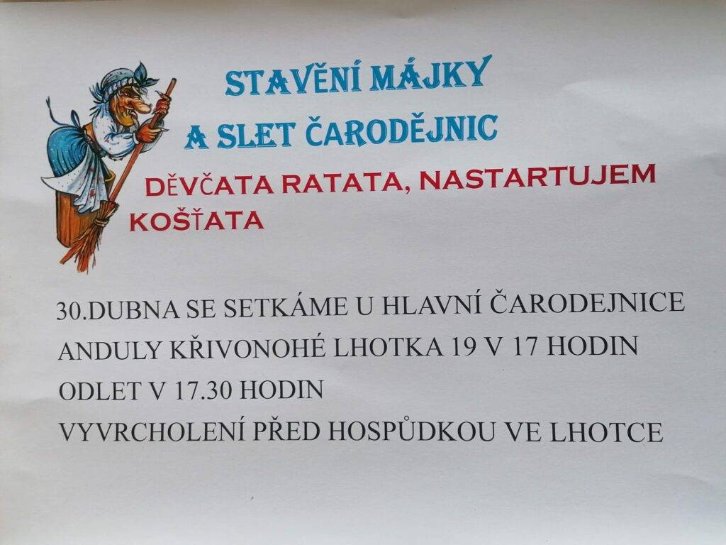 The post Stavění májky a slet čarodějnic first appeared on Ostrovec-Lhotka.