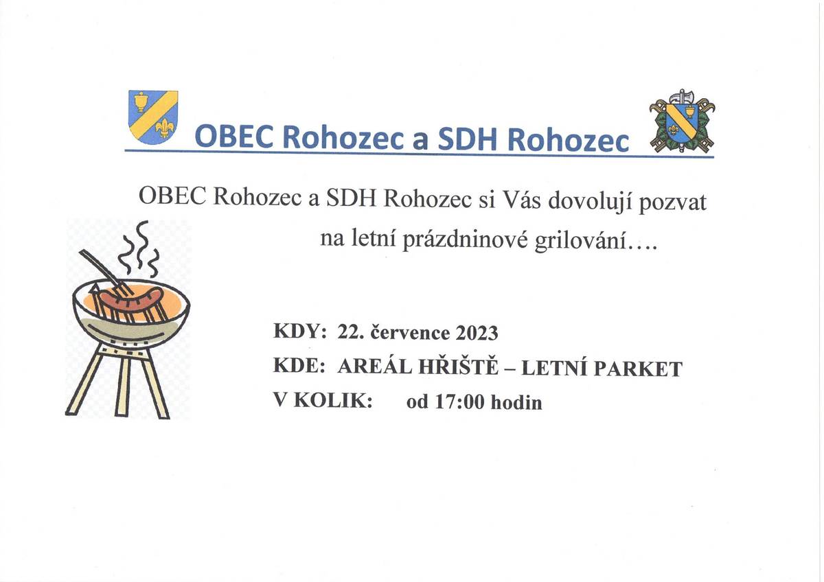 Obec Rohozec a SDH Rohozec Vás zvou... : )