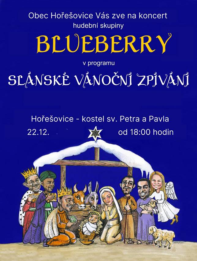 Zveme Vás na tradiční vánoční koncert skupiny Blueberry v našem kostele.
22.12.2023 od 18:00