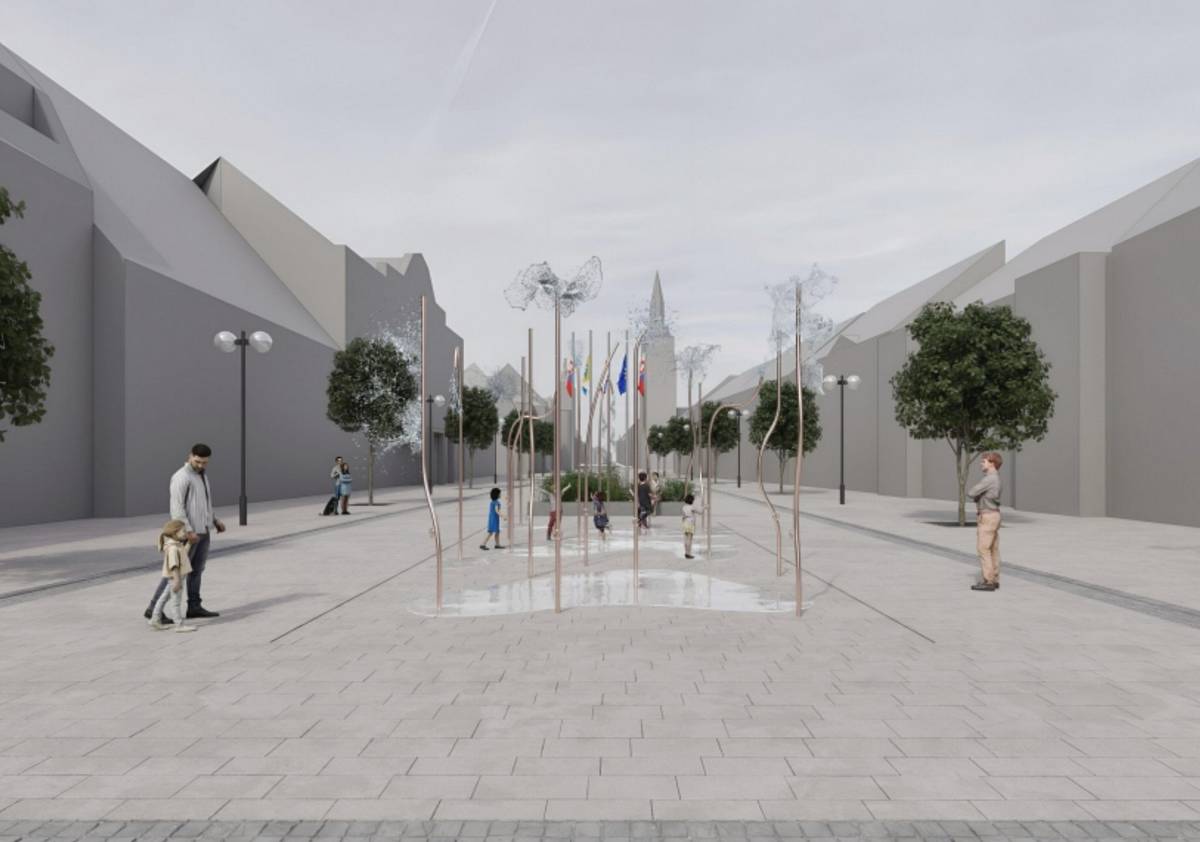 Pešiu zónu v Trnave bude zdobiť nová fontána znázorňujúca oázu kvetín. Zhodla sa na tom porota, ktorá vyhodnotila návrhy novej podoby fontány a vybrala víťaza architektonicko-výtvarnej súťaže.
Návrh, ktorý najviac zaujal a presvedčil porotu má názov Živododarné kvety. Vyjadruje spojenie vody a života a je dielom autora Ing. arch. Mariána Luckého z ateliéru Lucký architects s.r.o. Do súťaže vyhlásenej Mestským kultúrnym strediskom – Zaži v Trnave a Mestom Trnava bol tento návrh zaradený pod číslom 10.
Nová fontána, podľa autora, nebude narúšať charakter pešej zóny, naopak bude do nej včlenená zjednotením jej kamennej dlažby po celej ploche. Návrh fontány tvorí niekoľko subtílnych prvkov, ktoré v minimálnej miere zabraňujú pohybu človeka. Autor nenavrhol jeden hmotný objekt, skulptúru, ktorá by pôsobila v priestore dominantne a bolo by ju treba obchádzať „okolo“, ale komplex menších objektov, cez ktorý sa dá prechádzať skrz. Dielo ponúka paralelu na existujúci vedľajší záhon živej okrasnej vegetácie, ktorej nová fontána vytvorí predĺženie, ale v abstrahovanej forme a náznakovej interpretácii.
Na pešej zóne tak vznikne oáza kvetov vyrastajúcich zo zeme mesta. Minimalistické a elegantne zaoblené tyčové formy bez zbytočného dizajnovania odkazujú na stopky kvetín. Morfológiu samotných kvetín tvorí vystrekovaný objem vody. Rôzne typy, formy a štruktúry trysiek, ich poloha a natočenie zabezpečia tvarovú rôznorodosť jednotlivých kvetov. Vznikne tak abstrahovaná koláž oázy kvetín maľovaná vodou. Vodu si budú môcť ľudia zapínať i vypínať sami. Fontána tak môže striekať celá, alebo len jej časti. Zapínaním a vypínaním sa dosiahne vizuálna zmena formy vodnej hmoty v reálnom čase. Cieľom je poukázať hravým spôsobom aj na vzácnosť vody a na narábanie s ňou. Každá stopka bude mať v sebe zakomponované bodové LED žiarivky pre vytvorenie rôznej vizuálnej atmosféry celku. Či už všetky v jednej farbe, alebo každá v inej.
Podľa názoru poroty prináša návrh fontány do priestoru hravosť a odľahčenosť. „V aktívnom období roka vytvára pozývajúci priestor pre bezpečnú fyzickú interakciu s divákmi. Zároveň vie pri letných horúčavách priaznivo ovplyvniť pocitovú klímu okolitej časti pešej zóny. Napriek svojej výške pôsobí subtílne a nezacláňa okolité dominanty. Použitie rôznych typov rozstreku vody, ktoré navrhujeme detailnejšie experimentálne dopracovať, obohacuje tvarovo pomerne jednoduché, no invenčne navrhnuté „telo“ fontány. Práca s vodou má podľa návrhu prebiehať na rôznych vertikálnych úrovniach, s rozdielnym prietokom, tlakom i tempom načasovania. Takto vzniknuté vodné tvary budú tvoriť pomyselný zážitkový les, či lúku na pešej zóne mesta. Oceňujeme hravý a interaktívny rozmer fontány, s potenciálom najmä pre detského diváka, s orientáciou na radostný a príjemný dojem,“ uvádza sa v zápisnici z hodnotiaceho zasadnutia poroty.
Súťaž, ktorej cieľom bolo nájsť náhradu za existujúcu fontánu pred radnicou, prilákala celkom až 31 návrhov od výtvarníkov a architektov. Tri desiatky doručených návrhov násobne prekonalo očakávania vyhlasovateľov súťaže. Porota, zložená z desiatich expertov, vyzdvihla vysokú úroveň invenčnosti a kreativity predložených návrhov. „Je pre nás nesmierne povzbudzujúce vidieť taký obrovský záujem a príspevok účastníkov do našej súťaže. Oceňujem vysokú kvalitu riešení, ktoré sme dostali,“ povedal Ondrej Horváth, vedúci odboru územného rozvoja a koncepcií Mestského úradu v Trnave. 
Pri rozhodovaní porota kládla dôraz na originalitu, funkčnosť, ako aj na estetickú a materiálovú vhodnosť v kontexte historického centra mesta. Vo svojom hodnotení porota zdôraznila význam nového diela nielen ako estetického prvku, ale aj jeho funkcie v zlepšovaní mikroklímy pešej zóny a prispievania k pozit