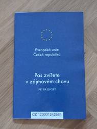 Pas zvířete je nutný pouze při cestách mimo EU nebo při návratu do unie z třetích zemí.
