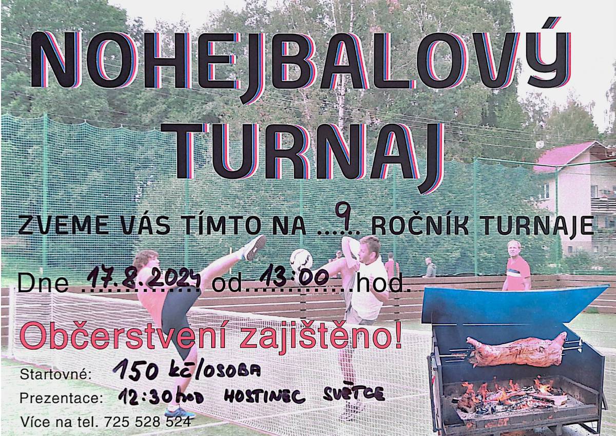 Přijďte si zahrát, zafandit a nebo si jen dát něco dobrého k jídlu a pití. Těšíme se na Vás