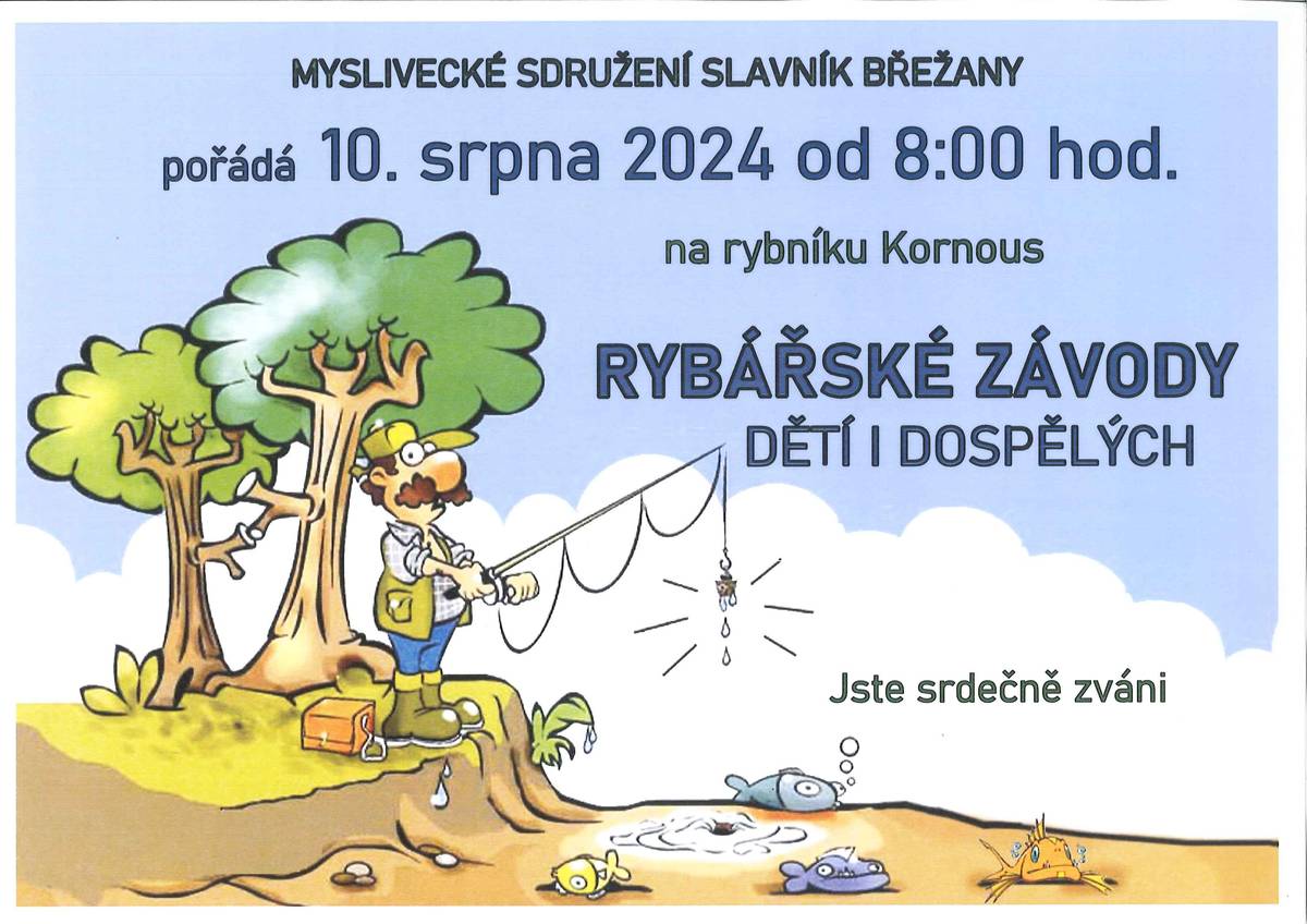 10. srpna 2024 se uskuteční na rybníku Kornousek rybářské závody.