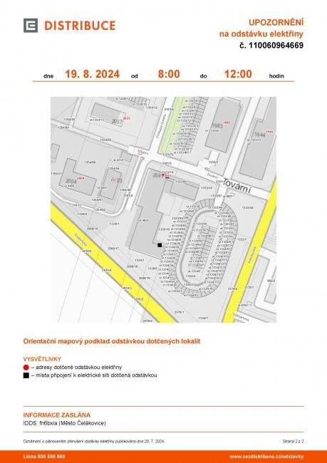 v čase 8:00 - 12:00 hod., lokalita Čelákovice
Tovární čp. 2091