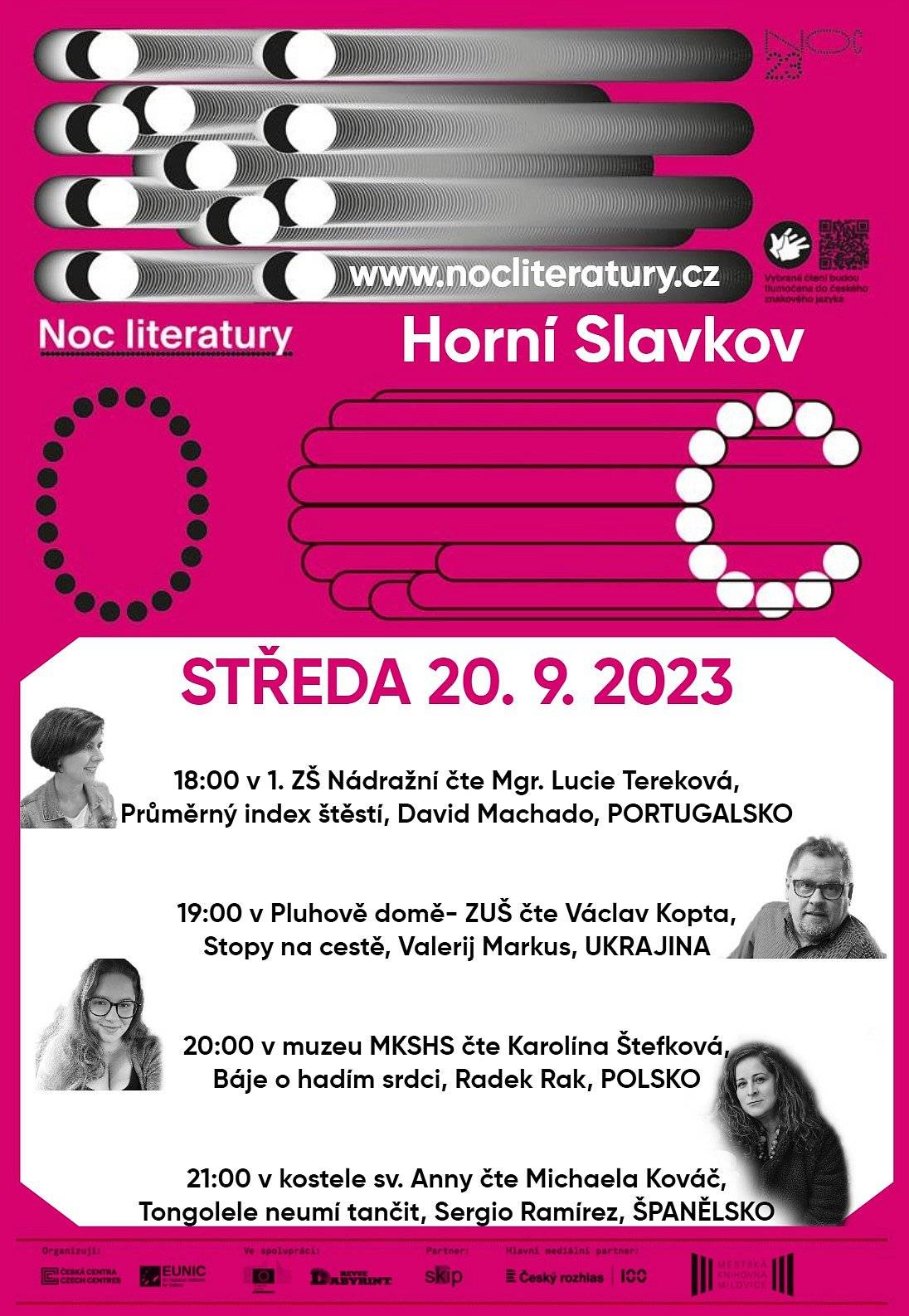 Současní autoři, netradiční místa a známé osobnosti: to je tvář série veřejných čtení – Noc literatury.