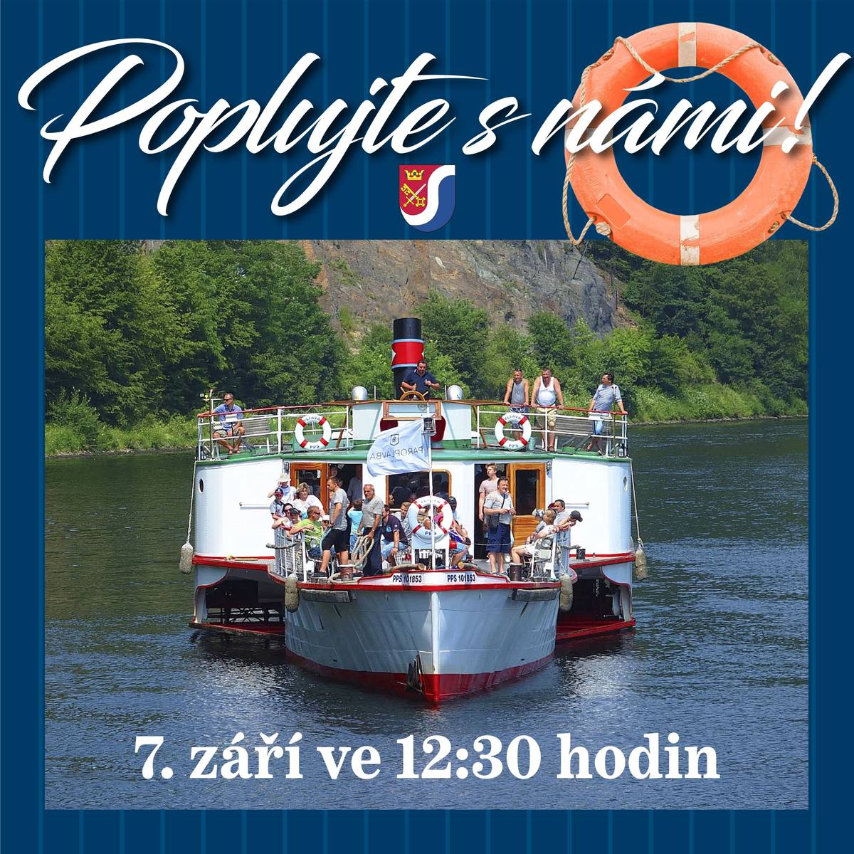 Pro velký úspěch minulé plavby pořádáme opět výlet kolesovým parníkem do Svatojánských proudů. V sobotu 7. září 2024. Pro seniory včetně dopravy a občerstvení. Odjezd autobusu ve 12:10 hodin od Motorestu Slapy. Vyplouváme ve 12:30 ze Třebenic, návrat ve 13:45 do Třebenic.