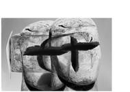 Jiří Thýn: Prostorová morfologie No.A_B0A6880, (zdroj: Hana Wichterlová, Portrét Vincence Makovského, 1928), 2021, černobílá fotografie, 100x140 cm.