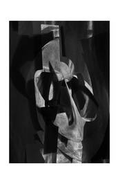 Jiří Thýn: Prostorová morfologie No.A_B0A6919, (zdroj: Hana Wichterlová, Kompozice, 1929), 2021, černobílá fotografie, 100x140 cm.