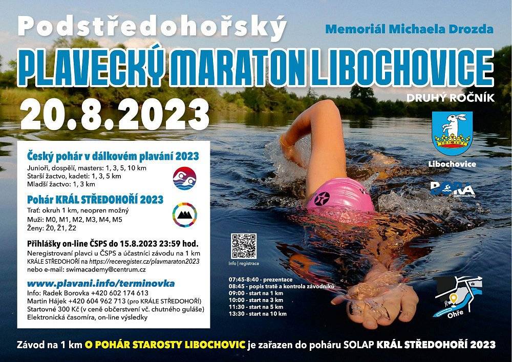 Plavecký maraton Libochovice – 20. 8. 2023