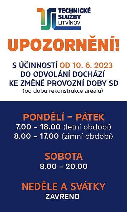 Vážení občané,
z technických důvodů dojde k prodloužení současné uzavírky sběrného dvora o jeden den .
K otevření sběrného dvora tedy v úterý 17.10.2023 od 7:00 hodin.