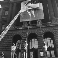 Rumunský Banát na silvestra roku 1994. Snímek Milana Louckého z jeho archivu (barevný negativ 35 mm).