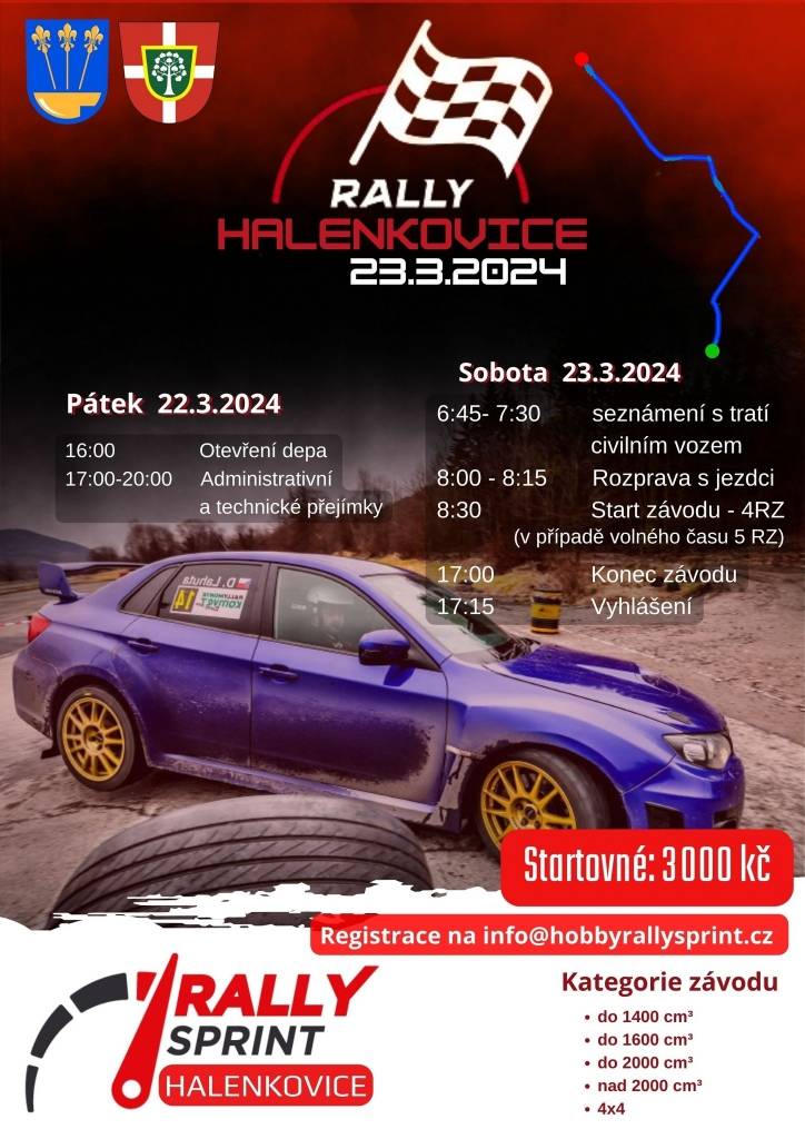 V sobotu 23. března 2024 proběhne mezi obcemi Halenkovice a Žlutava automobilový závod.





Veřejná vyhláška - vydaná MěÚ Otrokovice - zde



PŘECHODNÁ ÚPRAVA PROVOZU