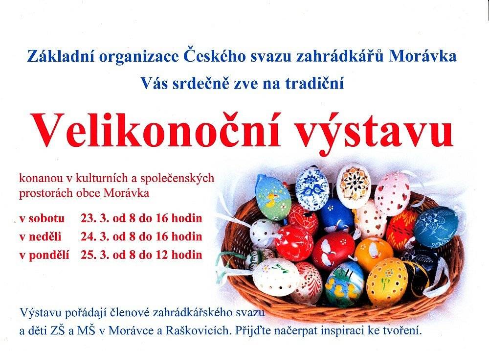 Přijďte se podívat na Velikonoční výstavu - viz příloha.