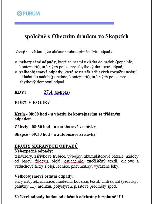 Svoz NO a OO 27.04.2024 viz. leták
