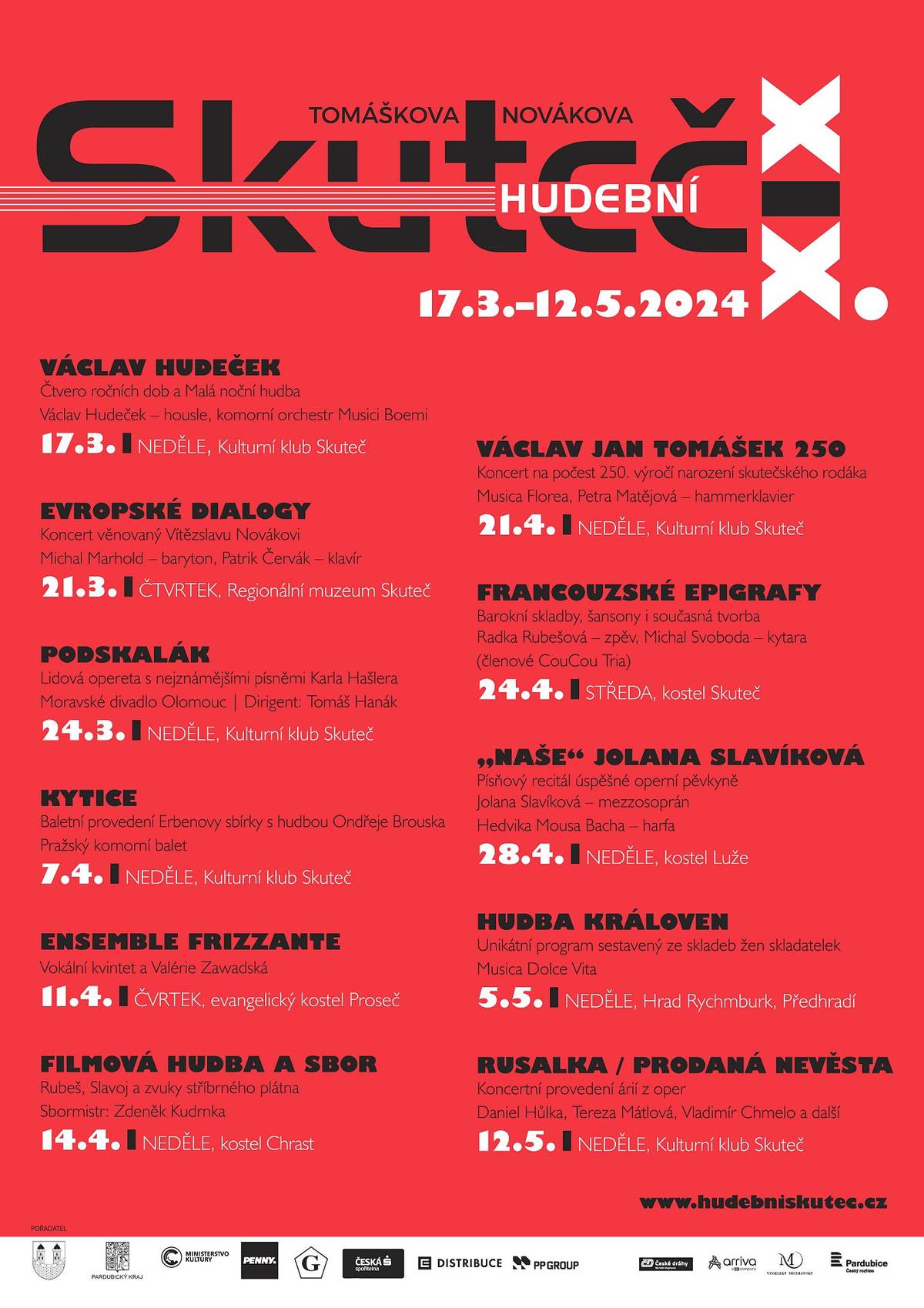 Už tuto neděli 17.3. začíná koncertem Václava Hudečka festival Tomáškova a Novákova hudební Skuteč.  :-)