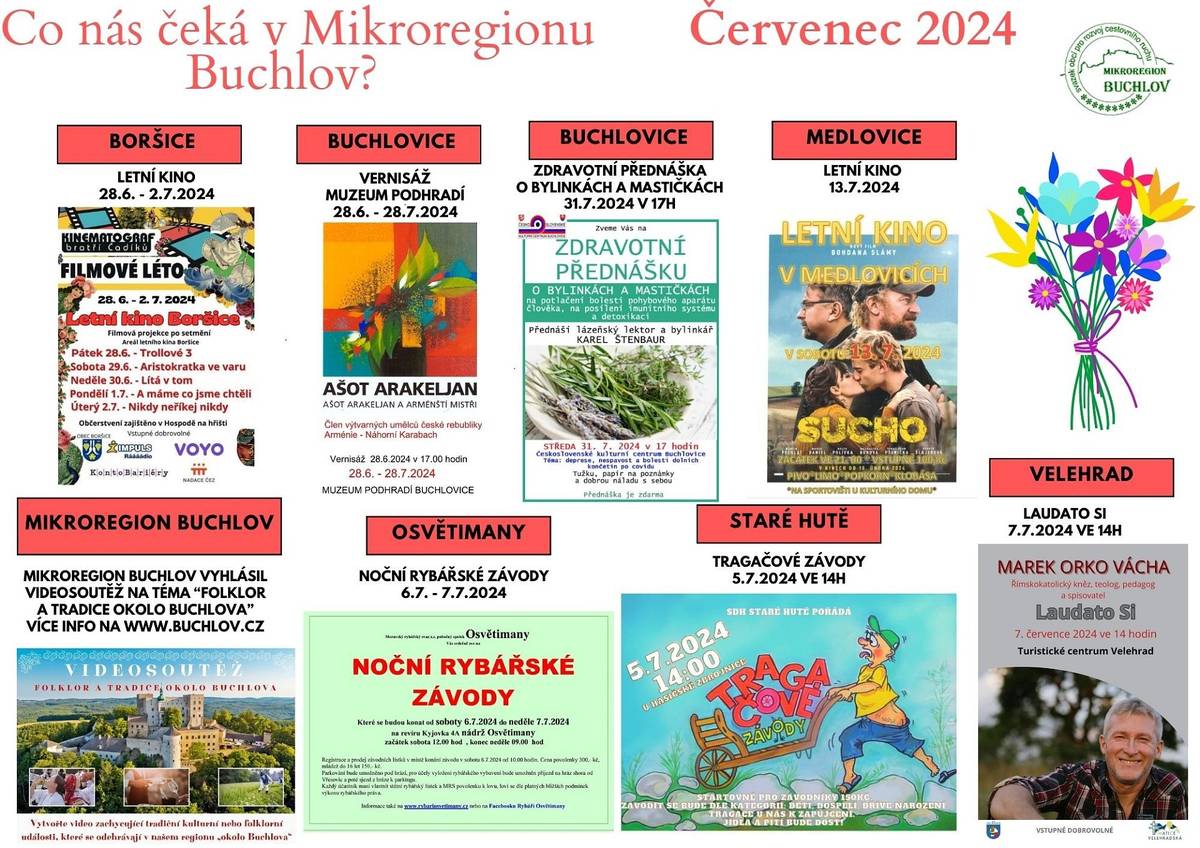 Akce v mikroregionu Buchlov v červenci