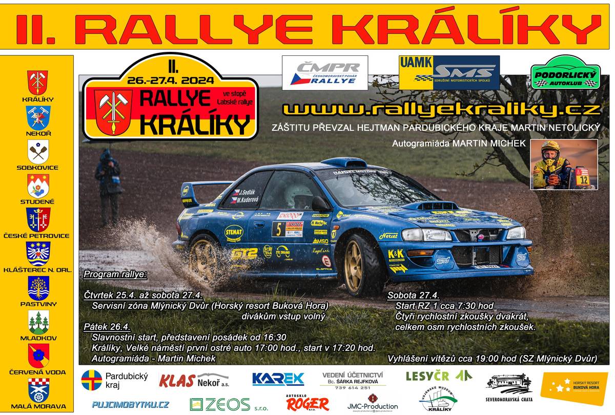 Vážení spoluobčané, k volebním lískům jste obdrželi dopis ohledně ankety, která bude probíhat při volbách do zastupitelstva Pardubického kraje. Přiďte prosím vyjádřit názor. Za každý názor předem děkujeme. Podpořte prosím konání třetího ročníku. Je to krásná soutěž a pro milovníky motosportu nádherná podívaná.