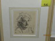 Max Švabinský: Albert Einstein, 1955, knižní barevný ofset.