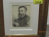 Max Švabinský: Michelangelo, litografie.