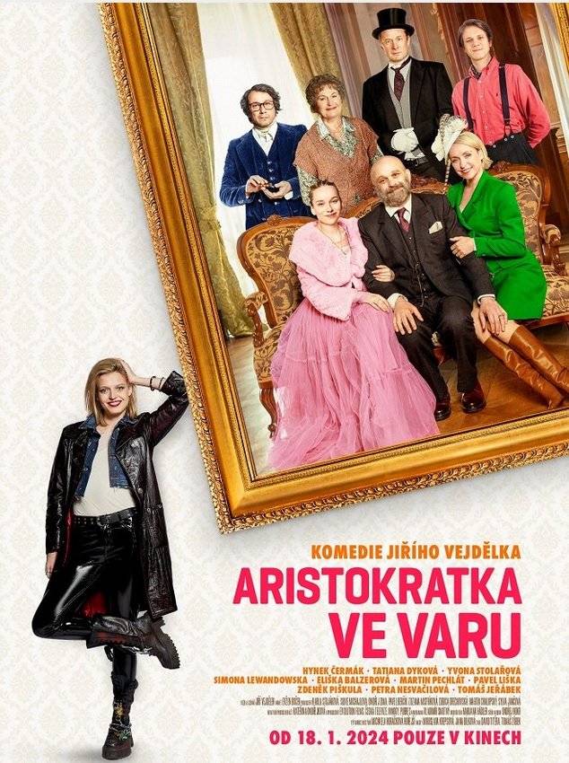 Město Němčice nad Hanou a kino OKO si Vás dovolují pozvat na novou českou komedii Aristokratka ve varu, kterou promítáme v pátek 1. března 2024 v 19:00 hod.  Vstupné dospělí 130 Kč, senioři /děti 65 Kč.