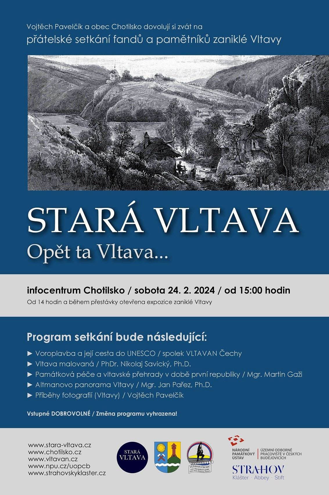 V sobotu 24.2. 2024 od 15 hodin jste zváni na přátelské setkání fandů a pamětníků zaniklé Vltavy. Infocentrum Chotilsko.