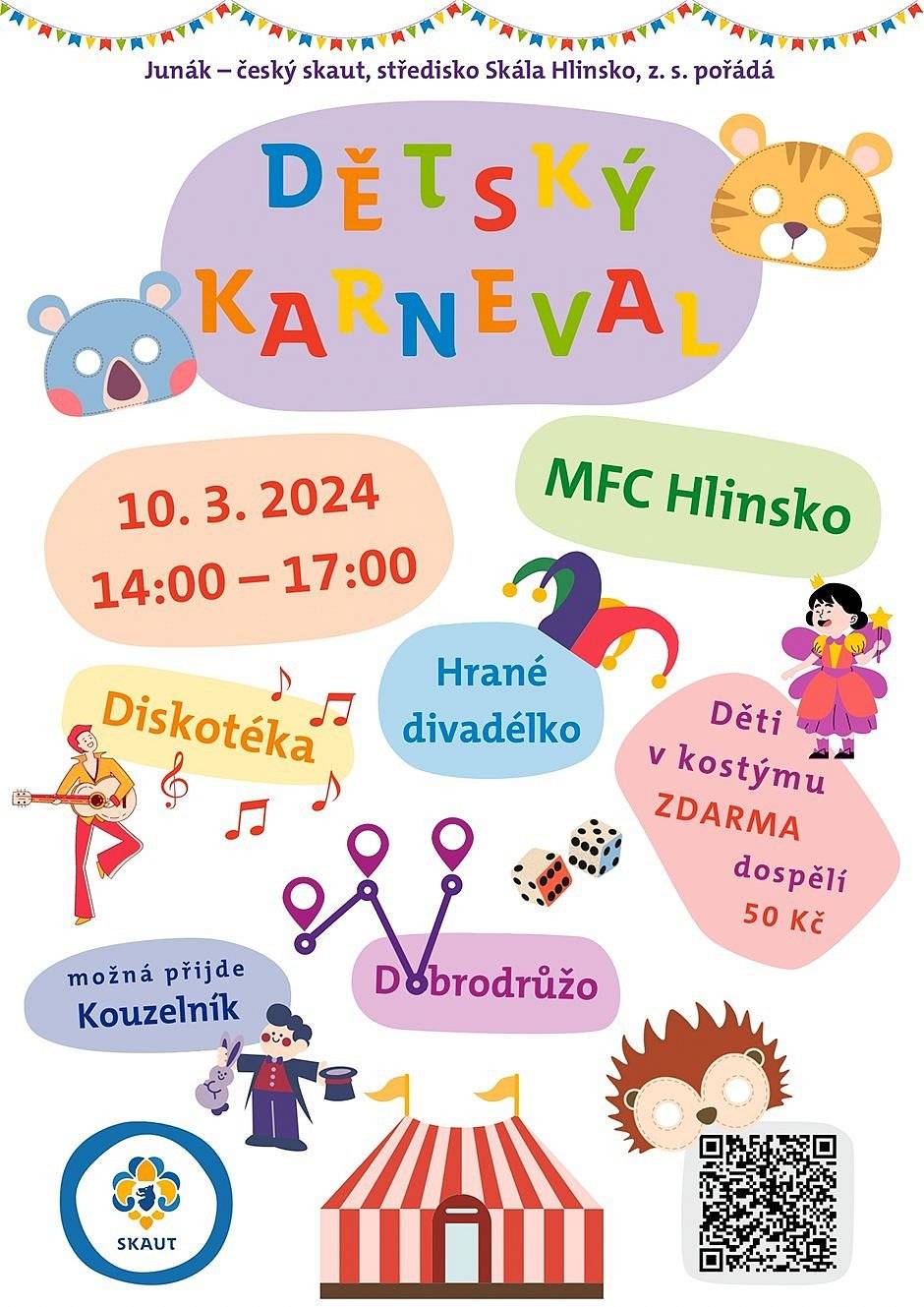 KINO V MFC
Úterý 5. březen od 13.30 h
Lítá v tom – Bio Senior
Co všechno se může stát, když se zapletete do jedné nevinné lži? Hlavní hrdina Lukáš nemá o holky vůbec nouzi, jenže málokterá se zajímá o vesmír a kosmonautiku, zatímco tu on miluje. A tahle jeho vášeň je nakonec vždy na prvním místě. Lukáš chce ještě naposledy potěšit svou nemocnou maminku, která ze všeho nejvíc touží po vnoučatech. Nenapadne ho nic lepšího, než přesvědčit prostořekou těhotnou sousedku a bývalou striptérku Natálii, aby sehrála jeho dívku a nastávající ženu. Maminka je šťastná. Ale co čert nechtěl, pak se zázračně uzdraví. Za žádnou cenu se nesmí dozvědět pravdu a Lukáš s Natálií musí dál předstírat, že jsou jak dvě zamilované hrdličky. Do své hry se začnou čím dál víc zamotávat a brzo se strhne lavina nedorozumění a karambolů. Režie: Tomáš Dianiška. Hrají: Kristína Svarinská, Kryštof Hádek, Taťjána Medvecká, Anna Polívková, Filip Rajmont a jiní.
Romantická komedie ČR/SK, 90 minut, mládeži do 12 let nevhodné, vstupné 80 Kč
 
Úterý 5. března od 19 h
Aristokratka ve varu
Hrabě Frank Kostka, jeho žena Vivien a jejich dcera Marie žijí na svém rodovém zámku Kostka. Udržovat zámek v chodu jim pomáhá hospodyně paní Tichá, údržbář Krása a komorník Josef. Původní zájem návštěvníků zámku o kletbu komtesy Marie už netáhne jako dřív, což Marii vůbec nevadí – alespoň má dostatek času na svého Maxe, šlechtice z vedlejšího zámku Hvězda. Frank je ovšem v koncích, není dost peněz ani na výplaty, ani na potřebné opravy. A právě v tu chvíli se objeví dcera právníka Bendy Denisa, která rozvíří poklidné vody rodového sídla…Režie: Jiří Vejdělek. Hrají: Hynek Čermák, Tatiana Dyková, Yvona Stolařová, Eliška Balzerová, Pavel Liška, Simona Lewandowska a jiní.
Komedie ČR/SK, 99 minut, mládeži přístupno, vstupné 140 Kč
 
MULTIFUNKČNÍ CENTRUM
Středa 6. března od 19 h
Nikdy není pozdě – náhradní termín z roku 2023
Divadlo Kalich
Jana Paulová a Václav Vydra se v tomto příběhu objeví dohromady v šesti rolích!
Vypráví příběh dvou lidí, jejichž životní cesty se v průběhu dlouhých desetiletí sice několikrát protnou, ale pokaždé se zase vydají jiným směrem. Až dojde k jednomu osudovému setkání…
Vstupné 450 Kč.
 
Čtvrtek 7. března od 18 h
Magie amerického Západu
Beseda s Vítem Pohankou.
Novinář Vít Pohanka měl kdysi velký sen: projet Ameriku od pobřeží k pobřeží. Ten klukovský sen se mu jako zpravodaji nesplnil jen jednou, ale hned desetkrát a nejvíc na něj zapůsobila krajina a příroda amerického Západu. V živém pořadu s promítáním vysvětluje, proč se tam pořád vrací. V čem spočívá podstata kulturního a historického fenoménu, kterým tenhle kout Severní Ameriky nepochybně je. 
Vstupné 200 Kč.
 
Sobota 9. března od 20 h
Skautský ples
K poslechu a tanci zahrají kapely DOORT & Noční hlídka.
Pořádá Junák - český skaut, středisko Skála Hlinsko, z. s.
Vstupné 200 Kč. Předprodej TIC Hlinsko.
 
Neděle 10. března od 14 h
Dětský karneval
Diskotéka, hrané divadélko, dobrodrůžo.
Pořádá Junák - český skaut, středisko Skála Hlinsko.
Děti v kostýmu zdarma, dospělí 50 Kč.
 
 
MĚSTSKÁ GALERIE
do 28. dubna
Martin Šmíd
Velkoformátové kresby
Autor je dlouholetý pedagog v oboru designu a umění na Vysočině a v Pardubickém Kraji. Výstava je souborem jeho prací za posledních šest let. Inspirací je nejčastěji krajina Vysočiny a okolí města Polička, kam autor uniká před městem do svého ateliéru v obci Radiměř. Tématem jsou převážně určité výseče z krajiny, netradiční zátiší a nejčastěji je předlohou vlastní zahrada.
Otevírací doba: Út – Pá 9 – 12, 13 – 16 h; So, Ne, svátky 13 – 16 h
 
 
MĚSTSKÉ MUZEUM
do 17. března 2024
S hračkou kolem světa
Výstava zahraničních hraček ze sbírky 