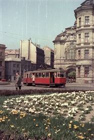 Opět Bratislava, tentokrát ale zachycená tramvajová doprava.