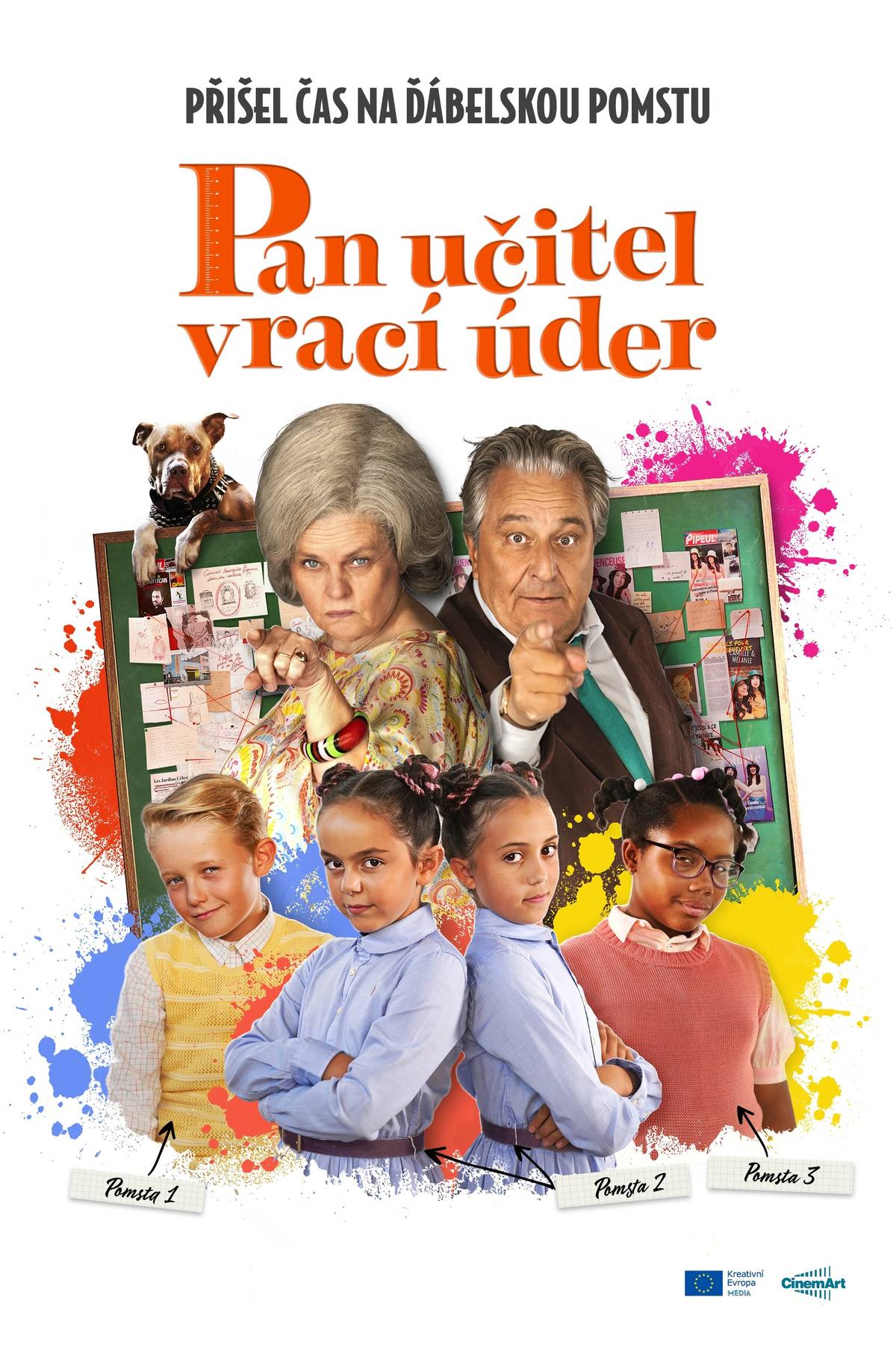 Dobrý den,
zveme vás na promítání letního kina.
Promítání proběhne v sobotu 20.7. od 21:00.
Budeme promítat film: Pan učitel vrací úder.
Těšíme se na vás.