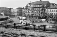 Pohled na pražské autobusové nádraží Florenc v roce 1956. Pravděpodobně byste jej ani nepoznali.