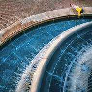 Jeden z živlů (z terasy nad fontánou u Národního muzea, 2. listopadu 2018)