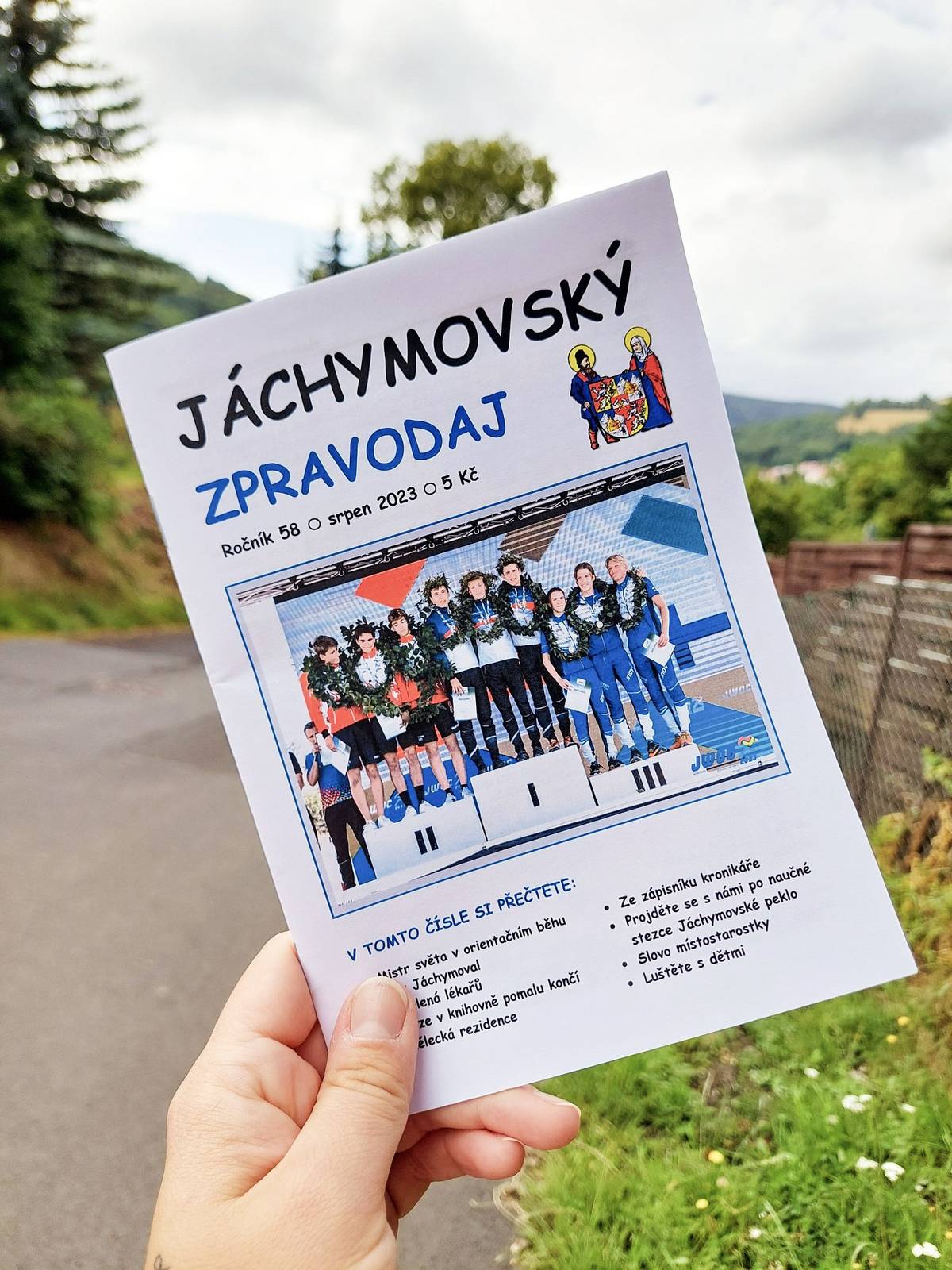 V srpnovém Zpravodaji se dočtete o tom, že mistr světa v orientačním běhu je z Jáchymova, přečtete si slovo místostarostky a dozvíte se o kulturním dění o prázdninách.