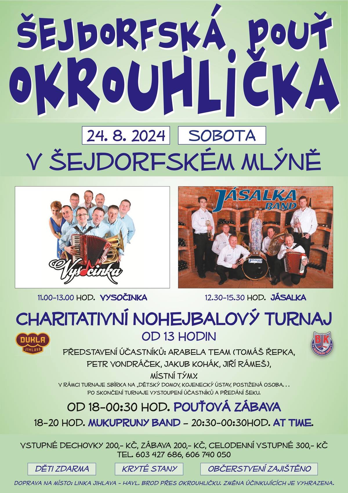 Upozonujeme, že Šejdorfská pouť se koná 24.8.2024. Hezké léto přeje ZO Okrouhlička.