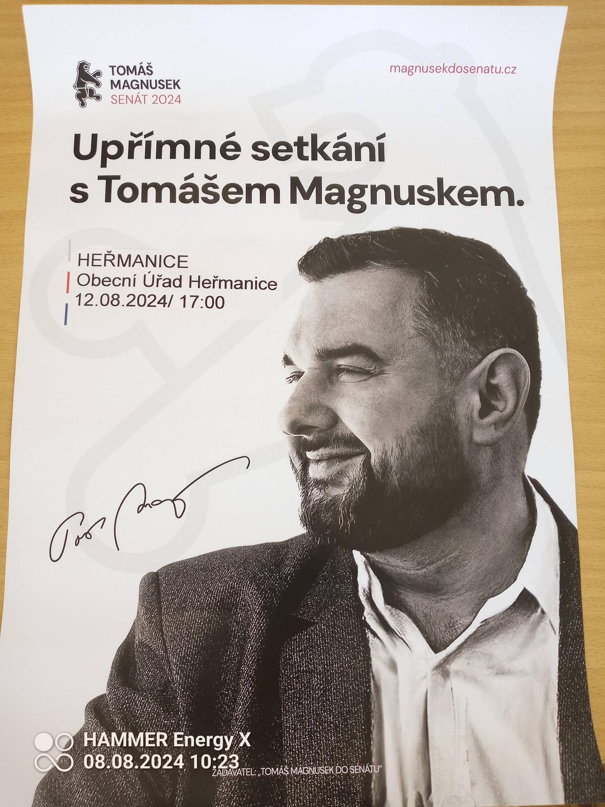 Obec Heřmanice srdečně zve občany na setkání s Tomášem Magnuskem, které se koná v pondělí 12.8.2024 od 17:00 hod. v obecní knihovně v Heřmanicích.