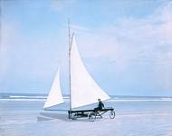 Záběr z pláže v Ormondu na Floridě (USA, 1903).