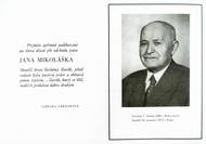 Úmrtní oznámení o skonu Jana Mikoláška.