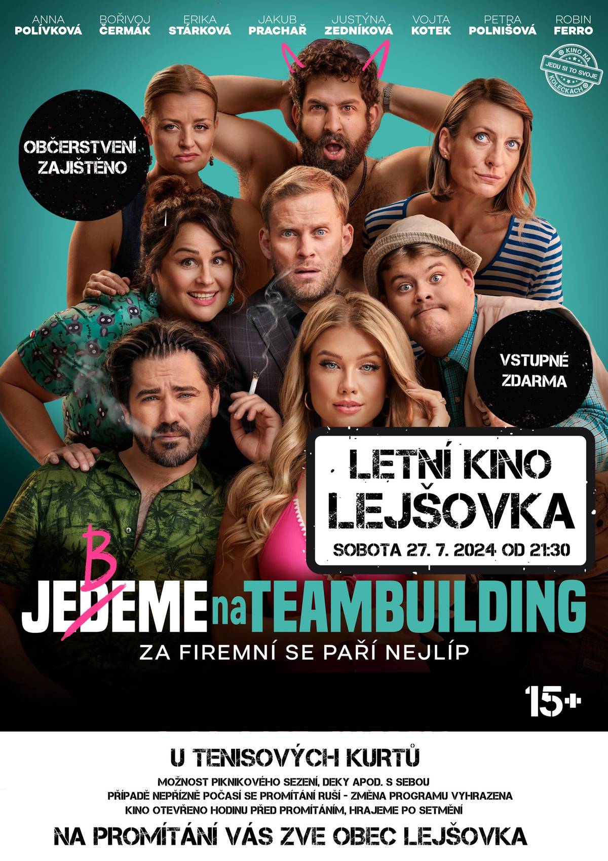 Všechny vás zveme do letního kina 27.7.2024 od 21.30