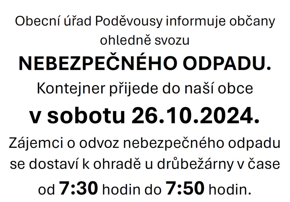 Svoz nebezpečného odpadu