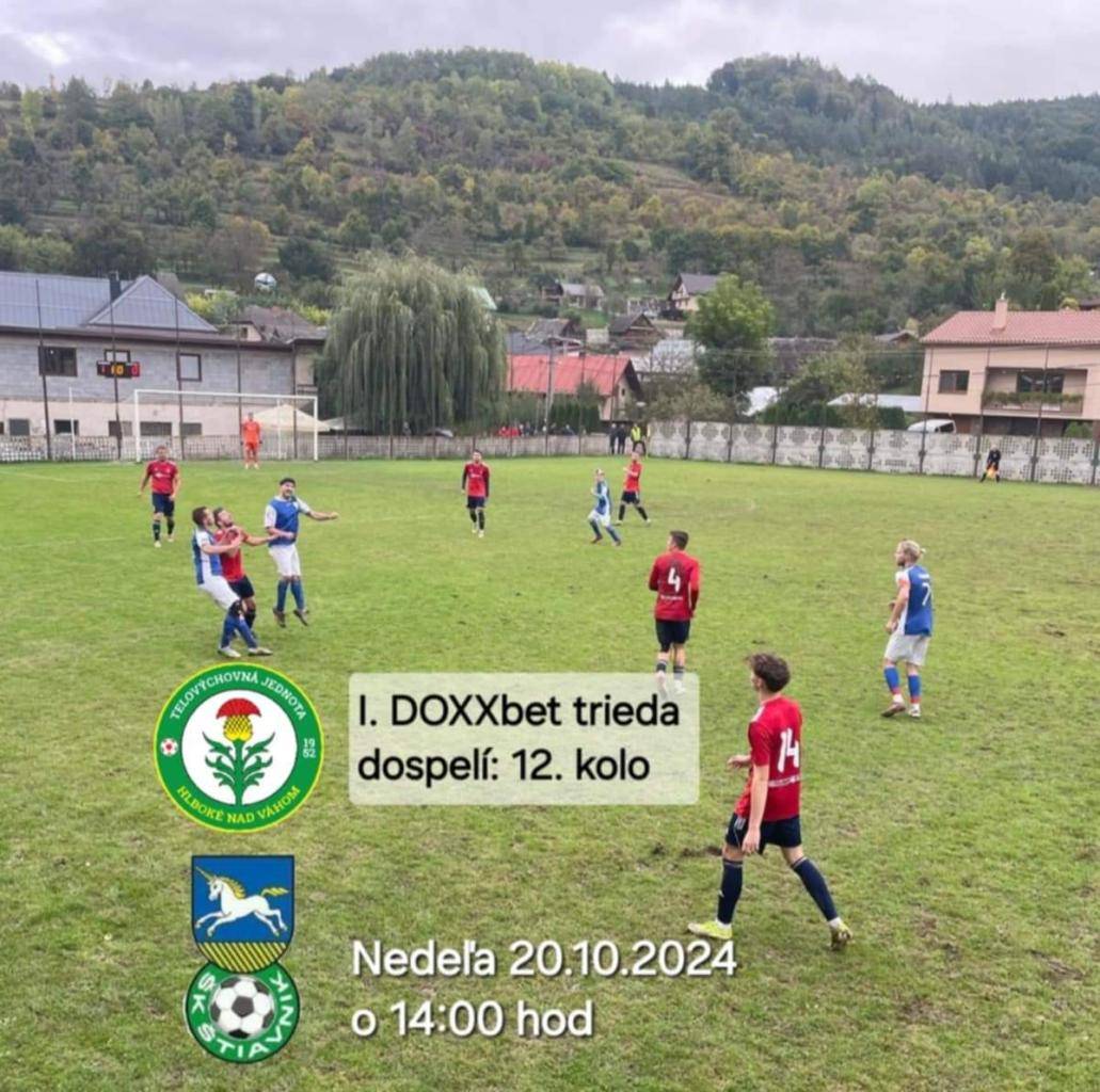 V nedeľu 20.10.2024 o 14:00 hod.