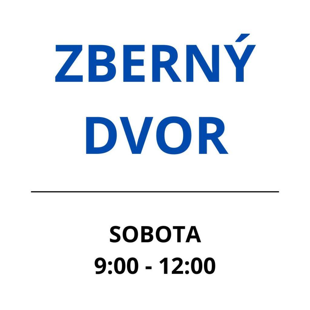 Vážení občania, v sobotu je otvorený zberný dvor v čase od 9:00 do 12:00 hod.