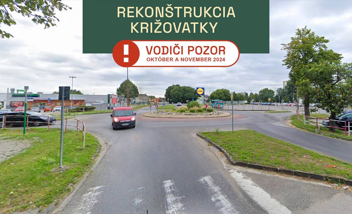 Mesto Šurany – Mestský úrad Šurany, Námestie hrdinov 1, 942 01 Šurany oznamuje občanom, že v priebehu mesiacov október 2024 a november 2024 bude prebiehať rekonštrukcia okružnej križovatky ul. SNP, Školská, Nitrianska a Hviezdoslavova (pri obchodných reťazcoch Tesco, Lidl), ktorú realizuje Regionálna správa a údržba ciest Nitra, a.s., stredisko správy a údržby Nové Zámky, Bešeňovská cesta 4488/2, 940 02 Nové Zámky. Žiadame všetkých účastníkov cestnej premávky o trpezlivosť a zvýšenú opatrnosť v danom úseku.  Ďakujeme za pochopenie!