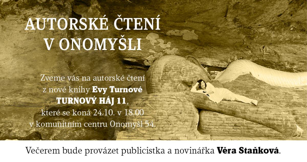 Autorské čtení Evy Turnové 24.10.2024 v Komunitním centru Onomyšl